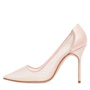 Manolo Blahnik Pre-owned Pre-owned Mesh klackskor Pink, Dam