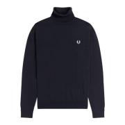 Fred Perry Blå hög hals tröja Blue, Herr