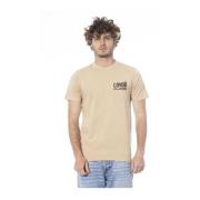 Cavalli Class Logo Print Bomull T-shirt Beige, Herr