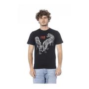 Cavalli Class Logo Print Tee Klassisk Stil Black, Herr