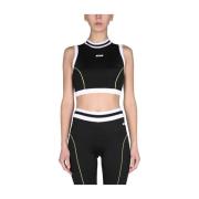 Msgm Crop ToppActive Black, Dam