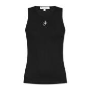 JW Anderson Top med logotyp Black, Dam