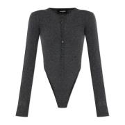 Dsquared2 Bodysuit med logotillämpning Gray, Dam