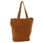 Prada Vintage Pre-owned Nylon totevskor Brown, Dam