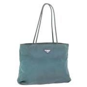 Prada Vintage Pre-owned Nylon totevskor Blue, Dam