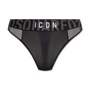 Dsquared2 Briefs med logotyp Black, Dam