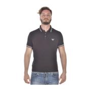 Emporio Armani Klassisk Polo Skjorta för Män Black, Herr