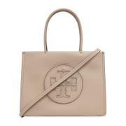 Tory Burch `Ella Bio Small` Shopper Väska Beige, Dam