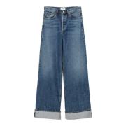 Agolde Flared Dame Jeans Blue, Dam