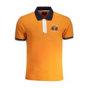 La Martina Broderad Slim-Fit Polotröja med Kontrastdetaljer Orange, He...