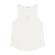 Oltre Modal Blandning Logo Top White, Dam