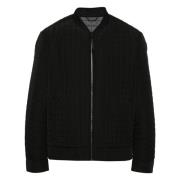 Calvin Klein Grid Quilt Biker Jacka Black, Herr