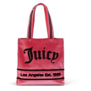 Juicy Couture Velvet Tote Bag Candy Pink/Black Multicolor, Dam