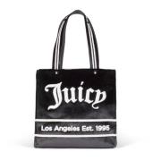 Juicy Couture Velvet Tote Bag Svart/Vit Black, Dam