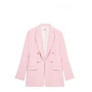 Oltre Dubbelknäppt Blazer Pink, Dam