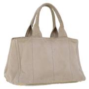 Prada Vintage Pre-owned Canvas prada-vskor Beige, Dam