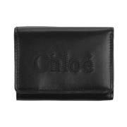 Chloé Svart Trifold Mini Plånbok Black, Dam