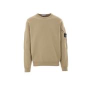 Stone Island Cargo Ficka Bomull Jersey Tröja Beige, Herr