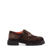 Santoni Spänne-Fästa Munk Skor Brown, Herr