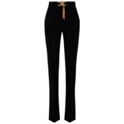 Elisabetta Franchi Elegant Högmidjade Leggings Black, Dam