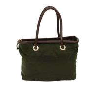 Celine Vintage Pre-owned Tyg totevskor Green, Dam