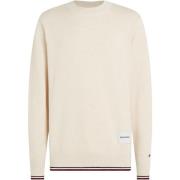 Tommy Hilfiger Räfflad Crew Neck Tröja Herr Beige, Herr