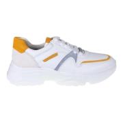 Gabor Vit Combi Läder Sneaker White, Dam