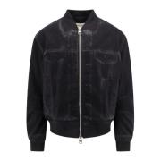 Alexander McQueen Svart jacka med dragkedja Black, Herr