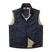 Blauer Herr Dubbellagers Nylon Gilet Blue, Herr