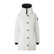 Canada Goose Lång Rossclair Parka med Bakslits White, Dam