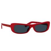 Jacquemus Stiliga Solglasögon Capri Modell Red, Unisex