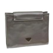 Prada Vintage Pre-owned Tyg kuvertvskor Gray, Dam