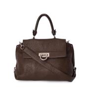 Salvatore Ferragamo Pre-owned Pre-owned Laeder axelremsvskor Brown, Da...