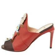 Fendi Vintage Pre-owned Laeder sandaler Red, Dam