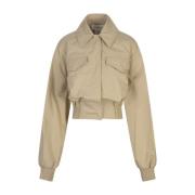 Sportmax Brun Gala Bomber-Style Skjorta Brown, Dam