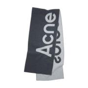 Acne Studios Grå Jacquard Fransig Halsduk Gray, Dam