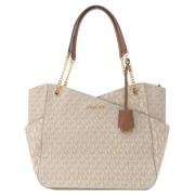 Michael Kors Pre-owned Pre-owned Canvas axelremsvskor Beige, Dam