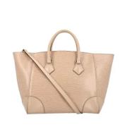 Louis Vuitton Vintage Pre-owned Laeder axelremsvskor Beige, Dam