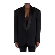 Magda Butrym Silke Svart Blazer Black, Dam