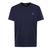 Dsquared2 Blå Crew-neck Bomull T-shirt Regular Fit Blue, Herr