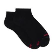 Gallo Svarta Bomulls Ankelsockor Enfärgade Black, Dam