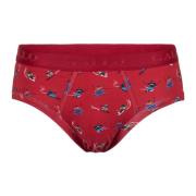 Gallo Röda bomullsbriefs med skidåkarmotiv Multicolor, Herr