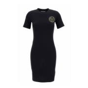 Versace Jeans Couture Svart Tröja Klänning Black, Dam