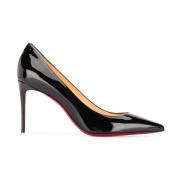 Christian Louboutin Svart kalvskinnshäl 85 mm tillverkad i Italien Bla...