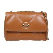 Tory Burch Quiltad Läder Axelväska Tan Brown, Dam