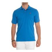 Gallo Tile Print Polo Shirt Blue, Herr