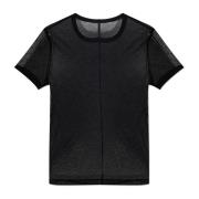 Helmut Lang Genomskinlig T-shirt Black, Dam