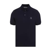 Brunello Cucinelli Kobolt Grå Polo Blue, Herr