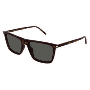 Saint Laurent Retro Rektangel Solglasögon Havana Tortoise Brown, Unise...