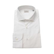 Bagutta Elegant Slim Fit Skjorta med Fransk Krage White, Herr